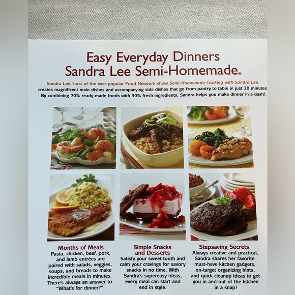 Sandra Lee Semi-Homemade Cook book - Picture 2 of 2